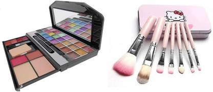 RTB Combo of Makeup Kit Eyeshadow, Blusher, Compact Powder,