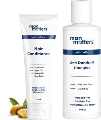 Man Matters Anti Dandruff Shampoo for Men 100ml | Argan Oil Hair Conditioner for Men 90ml