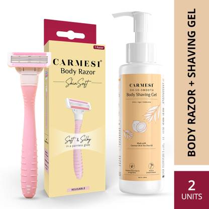 Carmesi Body Razor SkinSoft & Body Shaving Gel | Smooth & Painless Hair Removal