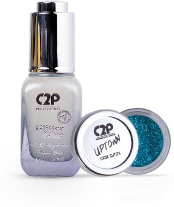 C2P Pro Sparkle Duo Glitter and Glue Kit - Eyeshadow for Eye & Body Makeup