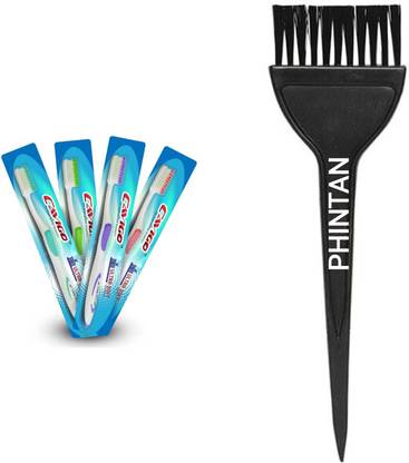 PHINTAN 4 PC RCM CAVIGO TOOTHBRUSH WITH HAIR DYE BRUSH