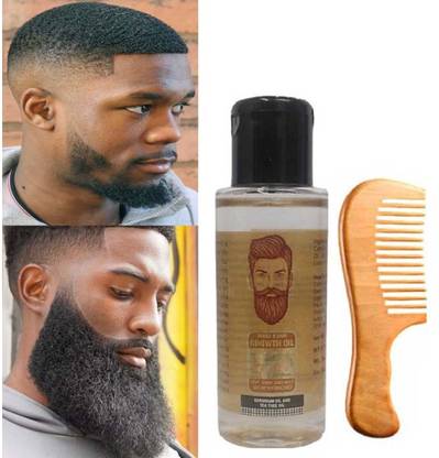 manasona Best Beard And Hair Growth Hair Oil & Wooden Comb Wide Tooth