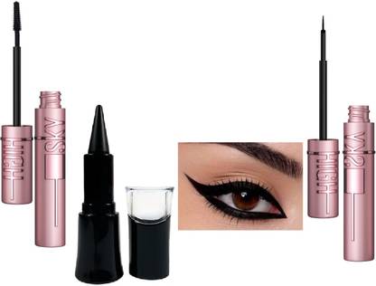 nn super perfect new eyeliner & kajal & mascara perfect pack of 3