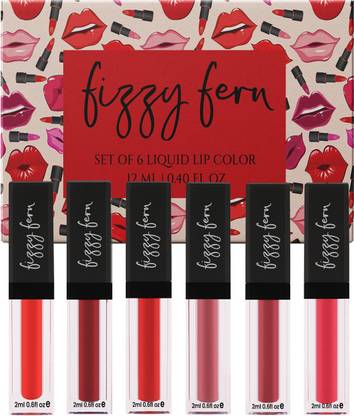 Fizzy Fern Long Lasting Matte Liquid Lipstick, Nourishing, Transferproof, Smudge (Multicolour 12 ml)