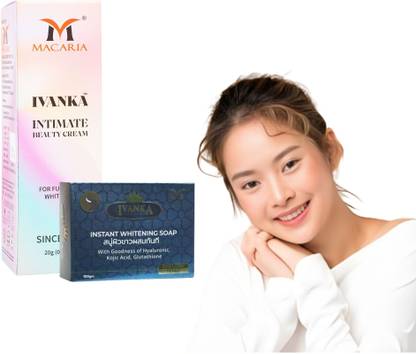 MACARIA Ivanka Acne Pimple Dark Circle Under Arms Intimate Vaginal Area Cream + soap