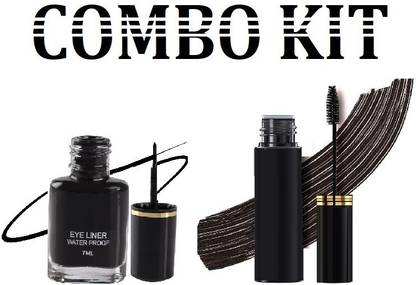 Wonholli Waterproof & Lengthening Smudge-Proof, Intense Matte Finish Mascara Eyeliner
