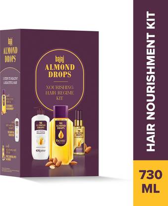 BAJAJ Hair nourishment kit Almond Oil 350 AD Shampoo 340 AD Serum 50