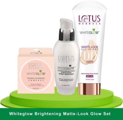 LOTUS HERBALS WhiteGlow Skin Brightening Matte-Look Set