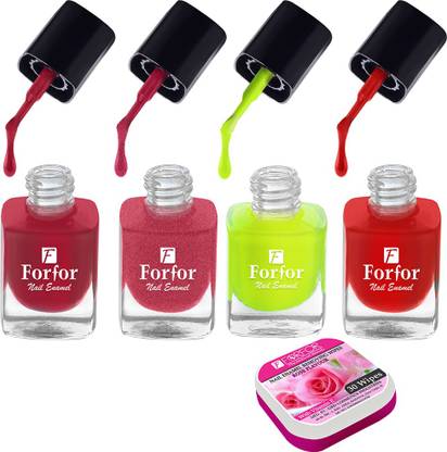 FOR FOR Perfect Stay Trendy Safe & Fast Dry ,Nail Art ,Glossy Finish Nail Polish Combo