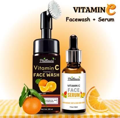 Phillauri Vitamin C Foam Facewash & Serum Set: Boost skin's radiance