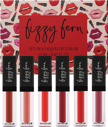 Fizzy Fern Long Lasting Matte Liquid Lipstick, Nourishing, Transferproof, Smudge (Multicolour 12 ml)