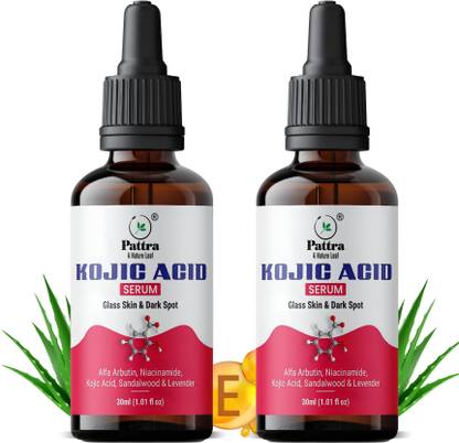 Pattra Kojic Acid Serum Combo Kit For Perfect Glowing Skin & Whitening Brightening, Glass Skin