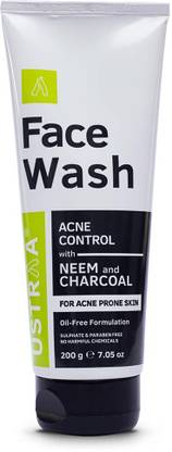 USTRAA  Acne Control - With Neem & Charcoal | Oil control | Prevents Acne Face Wash