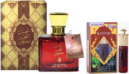 AL FAKHR Shams Al Khususi Perfume 100ml & Kasturi Attar 6ml