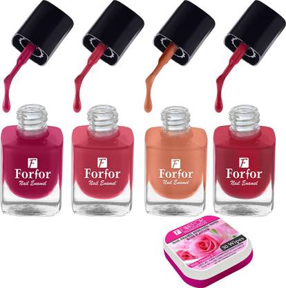 FOR FOR Perfect Stay Trendy Safe & Fast Dry ,Nail Art ,Glossy Finish Nail Polish Combo