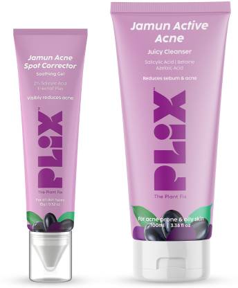 The Plant Fix Plix Jamun Face Wash and Active Acne Serum Combo(100ML + 15g) For Active Acne & Oil Control