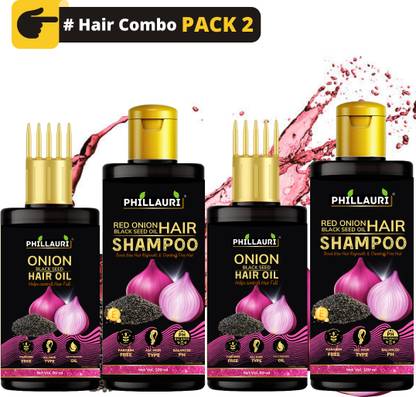 Phillauri Hair Care Kit - Ayurvedic Hair Growth Oil & Herbal Shampoo