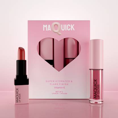 maquick Lip Balm & Lip Gloss | Vegan | Toxn Free | Long Lasting (Solid)
