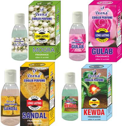 Veena Mogra|Gulab |Sandal | Kewda Cooler Perfume | Long Lasting | Alcohol Free | Cooler Attar | Natural Fragrance