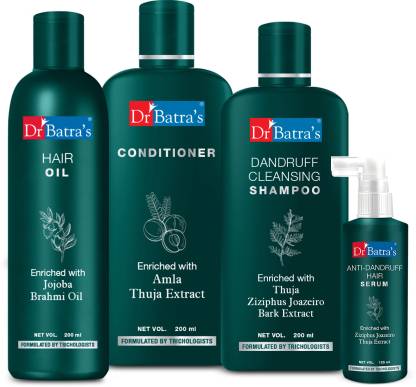 Dr Batra's Anti Dandruff Hair Serum, Conditioner - 200 ml, Hair Oil - 200 ml and Dandruff Cleansing Shampoo - 200 ml