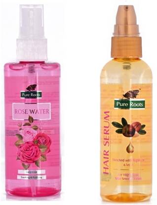 Pure Roots HAIR SERUM 100ML PACK OF-1 WITH ROSE WATER 100MLPACK OF-1