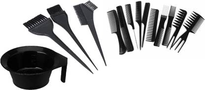 YBN PROFESSIONAL HAIR DYE BRUSH SET WITH 10 COMB SET