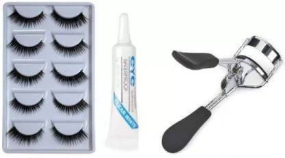 SUBHMUN 5 Pair Of False Eyelashes With Glue And Eyelash Cruler (3 Items in the set)