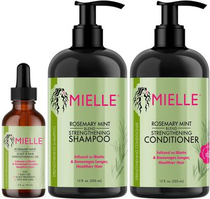 Mielle Hair Strenghtening Bundle - Oil, Shampoo and Conditioner