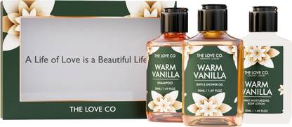 The Love Co. Warm Vanilla Gift Set Collection| Opulent Bathing Experience, Birthday & Special Occasion Hamper