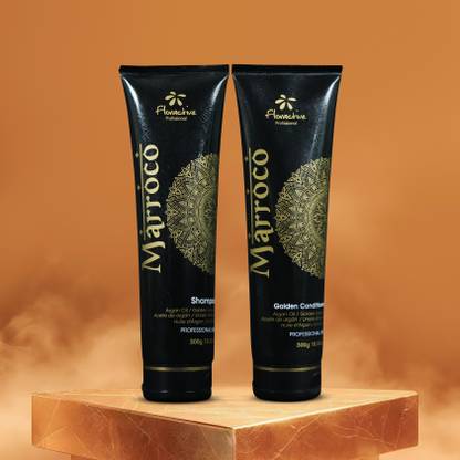 FLORACTIVE PROFISSIONAL Marroco Golden Plus Shampoo And Conditioner - 300Ml Each