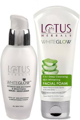 LOTUS HERBALS Whitglow ( Serum+Moisturiser_30ml + 3 in 1 Deep Facial Form_100g )