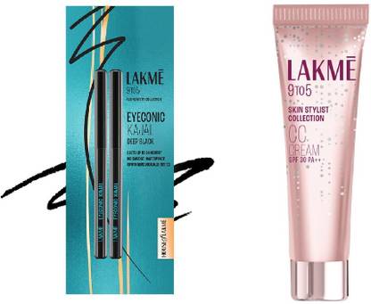 Lakmé 9 to 5 Complexion Care Face Cream Beige + Kajal Black - Twin Pack