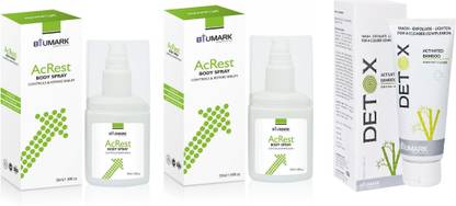 BIUMARK Combat Body Acne Effectively with AcRest (50MLX2) & Brighten Your Skin with Detox Purifying Cleanser (50ML)