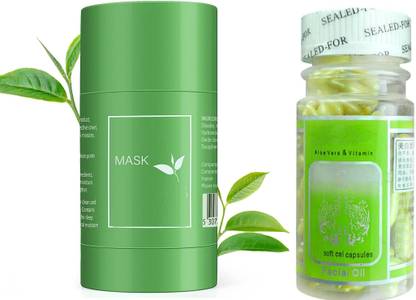 KAIASHA GREEN MASK STICK AND VITAMIN C FACE CAPSULE FOR WOMEN