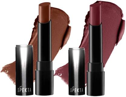 Spekta Dark Matte Lipsticks Combo Pack of 2- 112 Toasty & 113 Menace
