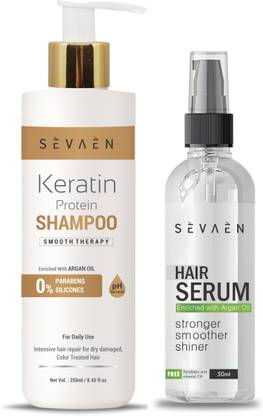 SEVAEN Keratin Shampoo and Professional Hair Serum