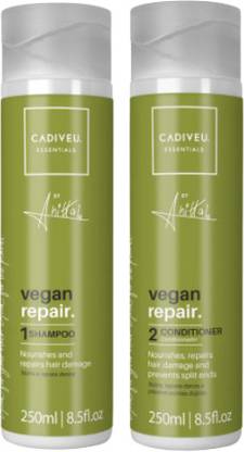 Cadiveu Essentials Vegan Repair by Anitta Kit Duo (Shampoo + Conditioner), 2x250ml | 8.4 oz