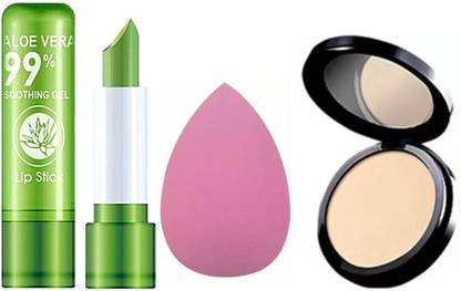 lately COMBO WITH COMPACT PUFF & COLOR CHANGING LIPSTICK