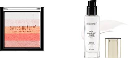 SWISS BEAUTY Real Makeup Base Primer and Brick Highlighter
