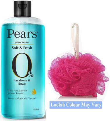 Pears Soft & Fresh Body Wash (250ml) Premium Quality Bathing Loofah