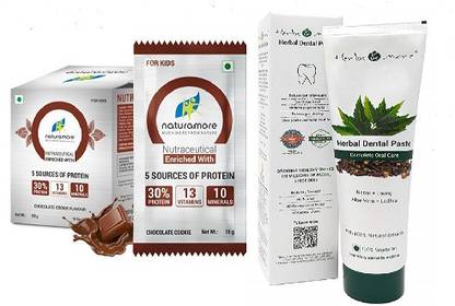NETSURF Toothpaste (125g) & Naturamore for Kids (Chocolate Cookie Flavour)