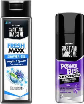 Smart and Handsome Fresh Maxx Shower Gel 250ml + Power Rise Perfumed Body Spray Deodorant 150ml