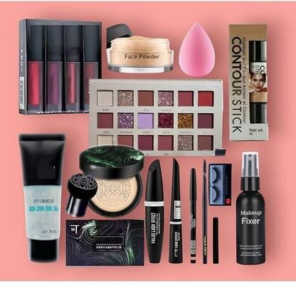 Jus’Be U HD Waterproof Makeup Kit Combo For Women & Girls All Products In 1 Kit Set Of-14  (14 Items in the set)