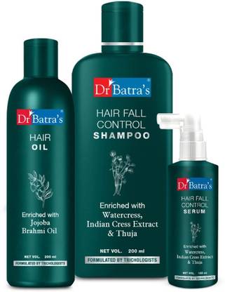 Dr Batra's Hair Fall Control Serum-125 ml, Hairfall Control Shampoo- 200 ml   and Hair Oil - 200 ml