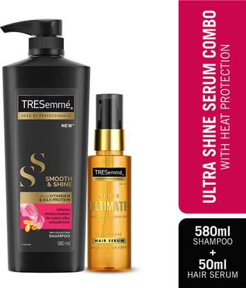 TRESemme Ultra Shine Serum Combo for Super shiny Finish - 580ml Shampoo and 50ml Serum