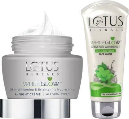 LOTUS HERBALS WG Night Creme with WG Active Face Wash