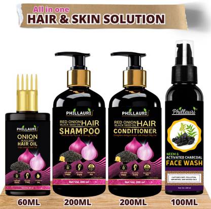 Phillauri Red Onion Hair Care Kit and Facewash kit