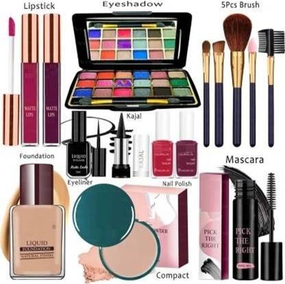 GLOW IT Makeup Kit Sets One-stop Beauty Package for Beginners and Professionals Set-222  (9 Items in the set)