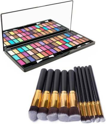 Townplaza Perfect 51 colors eyeshadow palette with 10pc smooth makeup brushes