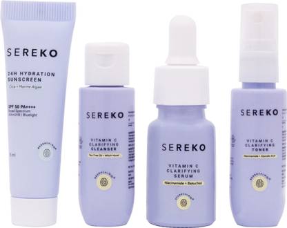 SEREKO Bestseller’s Trial Kit With Vitamin C & Niacinamide for Daily Routine | Brightening & Hydrating |All Skin Types | Women & Men
